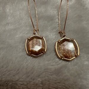 Kendra Scott Rose Gold Earrings with Circular Pendants